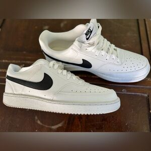 👟EUC: Nike Court Vision Low Men’s Size 9.5 – White/Black – Worn Once – Like New